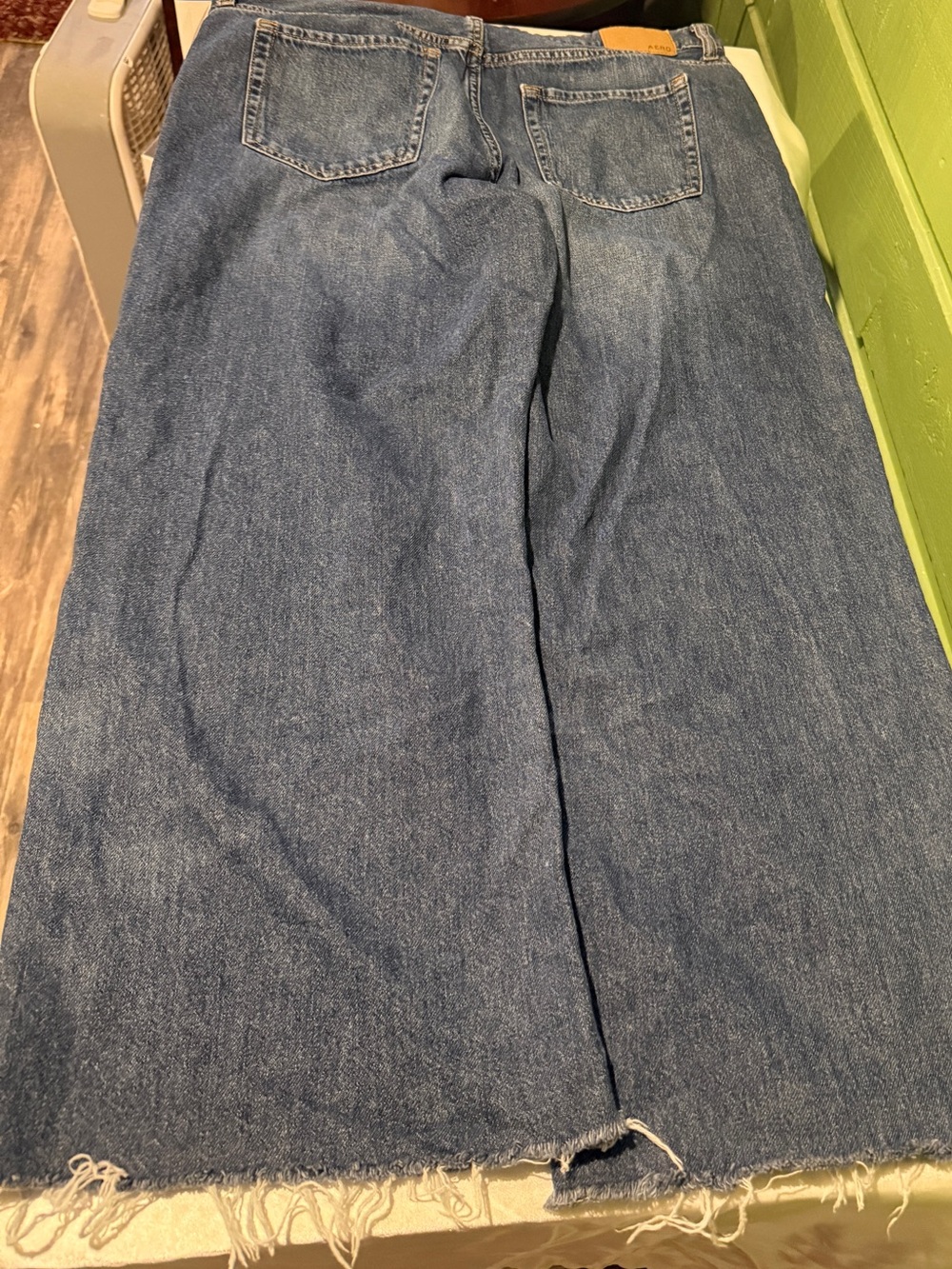 Aeropostale Classic High-Waist Wide-Leg Denim Jeans - Blue